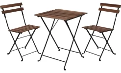 Bistro Set Zwart 3dlg