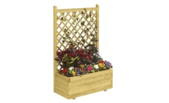 Bloembak Met Rechttrellis 140 X 90 X 30 Cm (HxBxD).