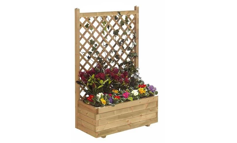 Bloembak Met Rechttrellis 140 X 90 X 30 Cm (HxBxD). 2 Bloembak Met Rechttrellis 140 X 90 X 30 Cm (HxBxD). - Afbeelding 2