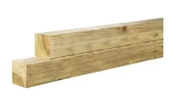 Grenen Geschaafde Paal 8,8 X 8,8 X 270 Cm, Zonder Diamantkop, Groen Geïmpregneerd.