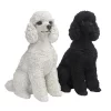 Poedel, Wit, Polystone, L 27 Cm, B 15 Cm, H 32 Cm