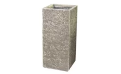 Pot, Colorado, Kubus, Grijs, L 40 Cm, B 40 Cm, H 80 Cm, Mega Collections