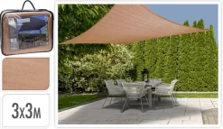 Schaduwdoek Vierkant Zand Kleur 3x3m