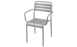 Stapelstoel Staal Licht Grijs
