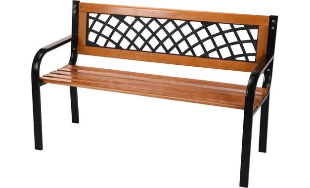 Tuinbank Hout Zwart Frame, B 120 X H 72 X D 50 Cm 1 Tuinbank Hout Zwart Frame, B 120 X H 72 X D 50 Cm