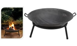 Vuurschaal, Dia 60cm, Dia 47xh20cm, Zwart