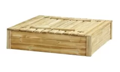 Zandbak Tom Met Deksel/zitbank 120 X 120 X 30 Cm.