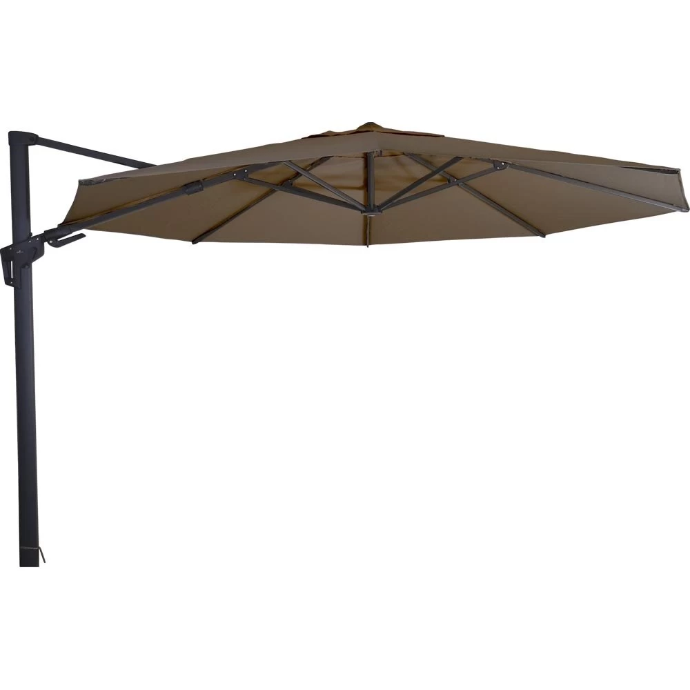 Zweefparasol Kantelbaar Virgflex Rond 350 Cm Taupe 2 Zweefparasol Kantelbaar Virgflex Rond 350 Cm Taupe - Afbeelding 2