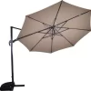 Zweefparasol Kantelbaar Virgflex Rond 350 Cm Taupe